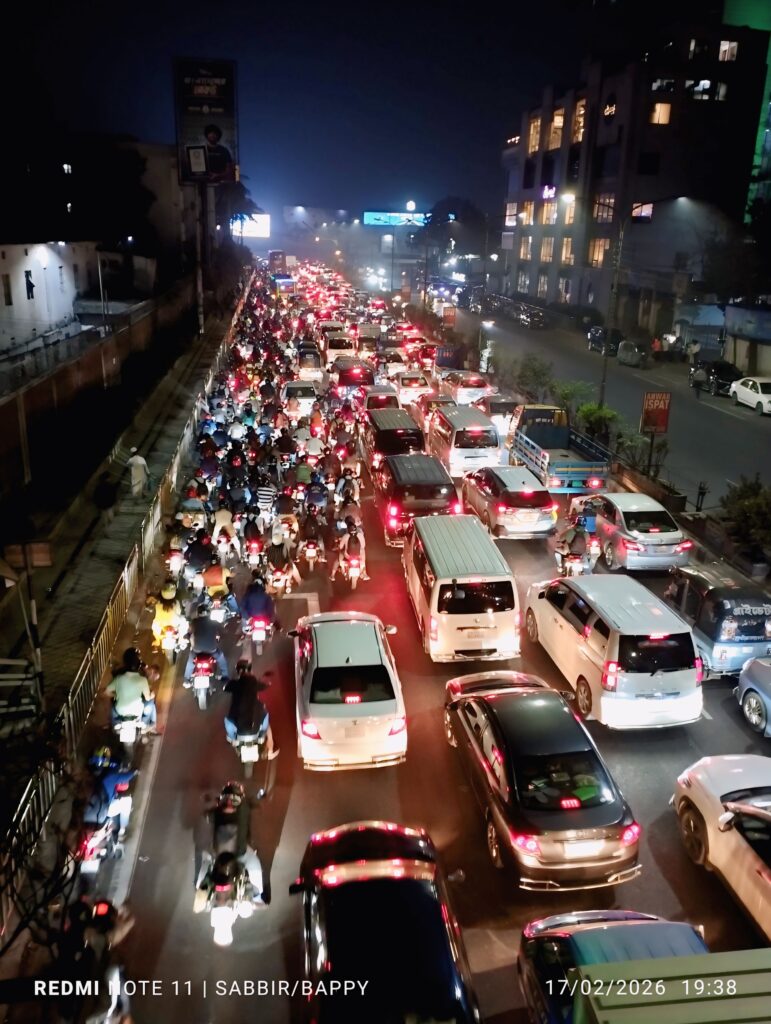 নির্বাচন-পরবর্তী শপথ গ্রহণ রাজধানীতে তীব্র যানজট, ভোগান্তি চরমে