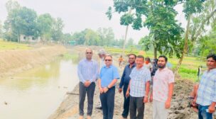 গোপালপুরে গোয়ালবাড়ি খাল পুনঃখনন প্রকল্পের অগ্রগতি পরিদর্শন