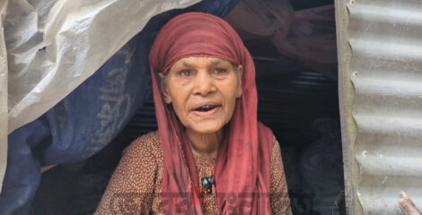 গোপালপুরে রাস্তার পাশে অন্ধকার টিনের ঘরে বৃদ্ধা আনোয়ারার মানবেতর জীবন   নেই দরজা, জানালা, টয়লেট ও চিকিৎসার ব্যবস্থা; মানুষের দয়ায় জোটে খাবার