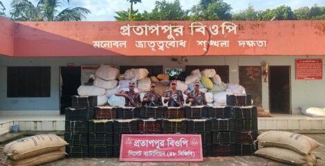 সিলেট সীমান্তে বিজিবির অভিযানে ৮৫ লাখ টাকার চোরাচালানী মালামাল জব্দ
