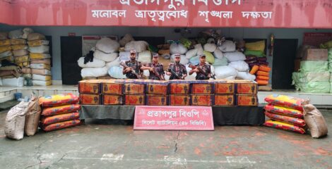 সিলেট সীমান্তে বিজিবির অভিযানে ৯০ লাখ টাকার চোরাচালানি পণ্য জব্দ